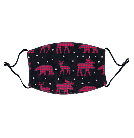 Plaid Animals - Adult Adjustable Face Mask