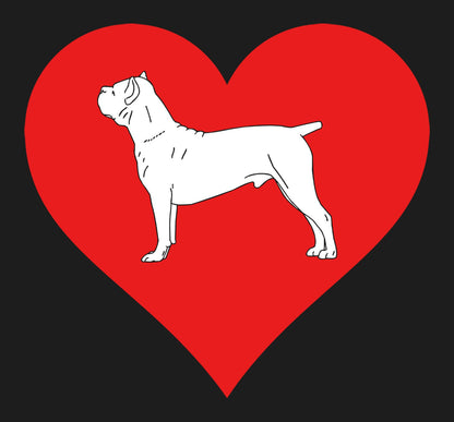 Cane Corso on Heart Left Chest - Women's Full-Zip Hoodie Sweatshirt