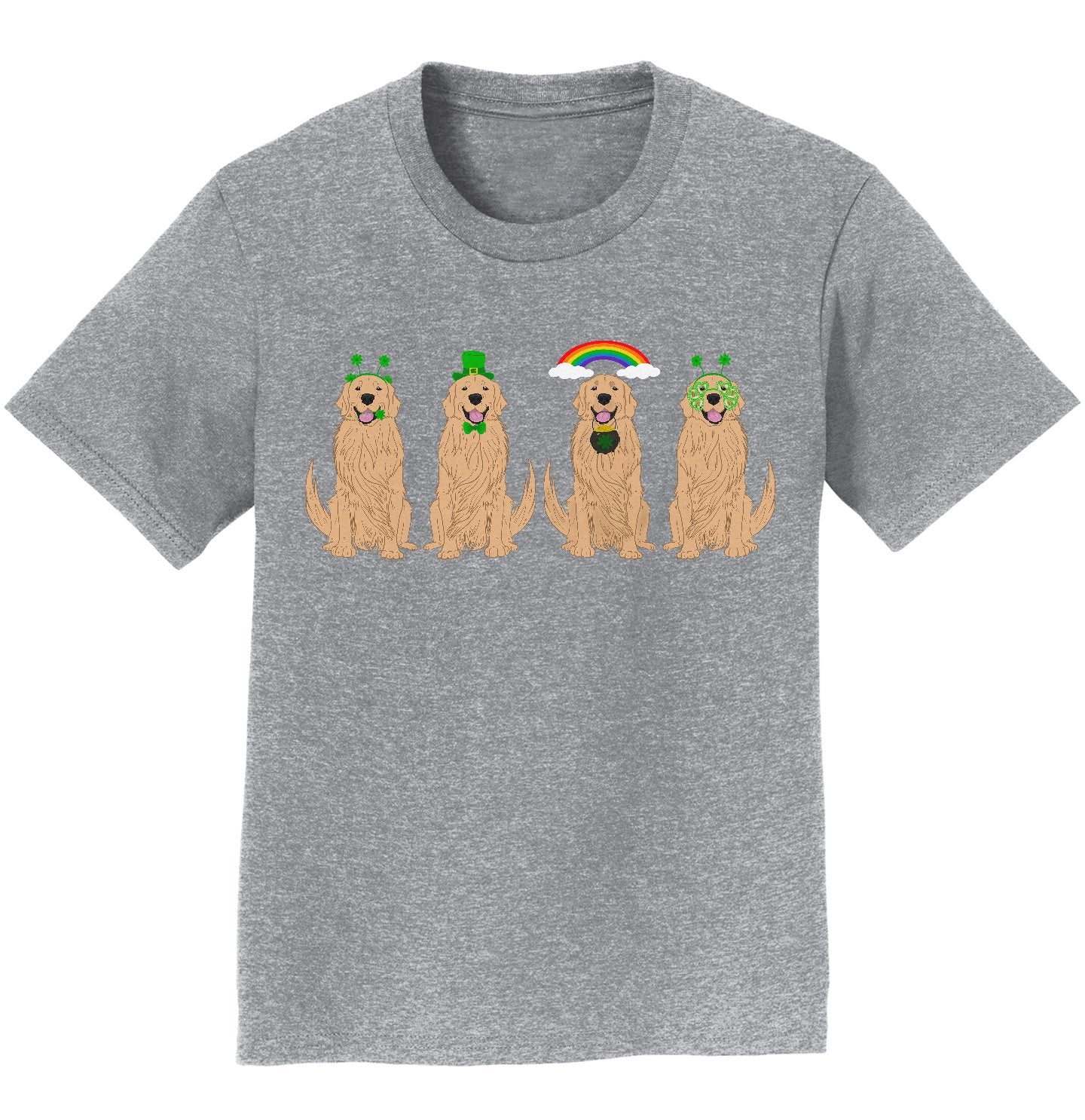 Golden Retriever Luck Line Up - Kids' Unisex T-Shirt