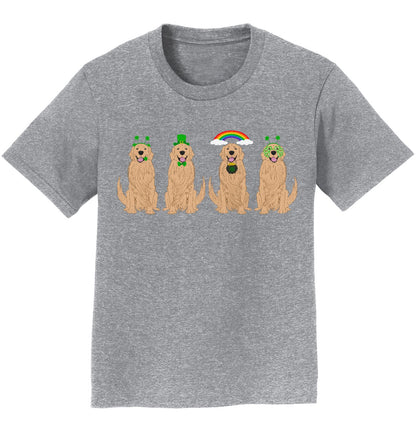 Golden Retriever Luck Line Up - Kids' Unisex T-Shirt