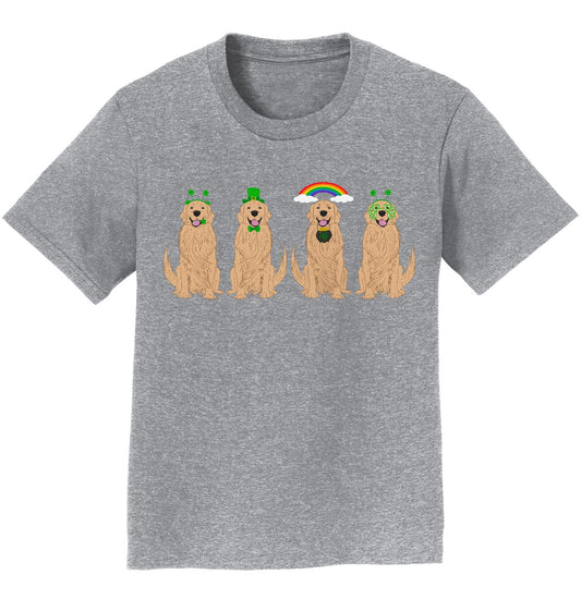 Golden Retriever Luck Line Up - Kids' Unisex T-Shirt