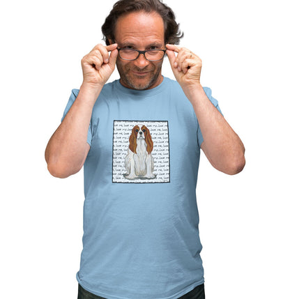 Blenheim Cavalier Love Text - Adult Unisex T-Shirt