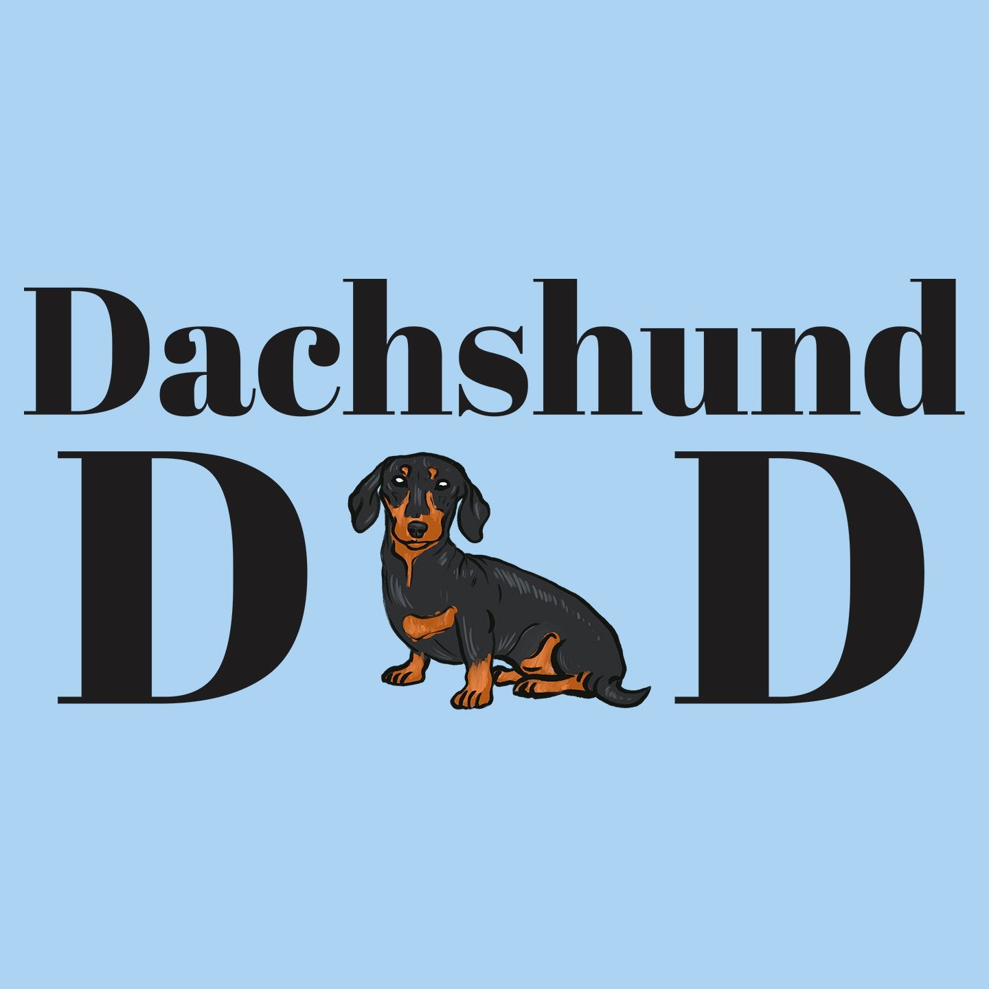 Dachshund Dad Illustration - Adult Unisex T-Shirt