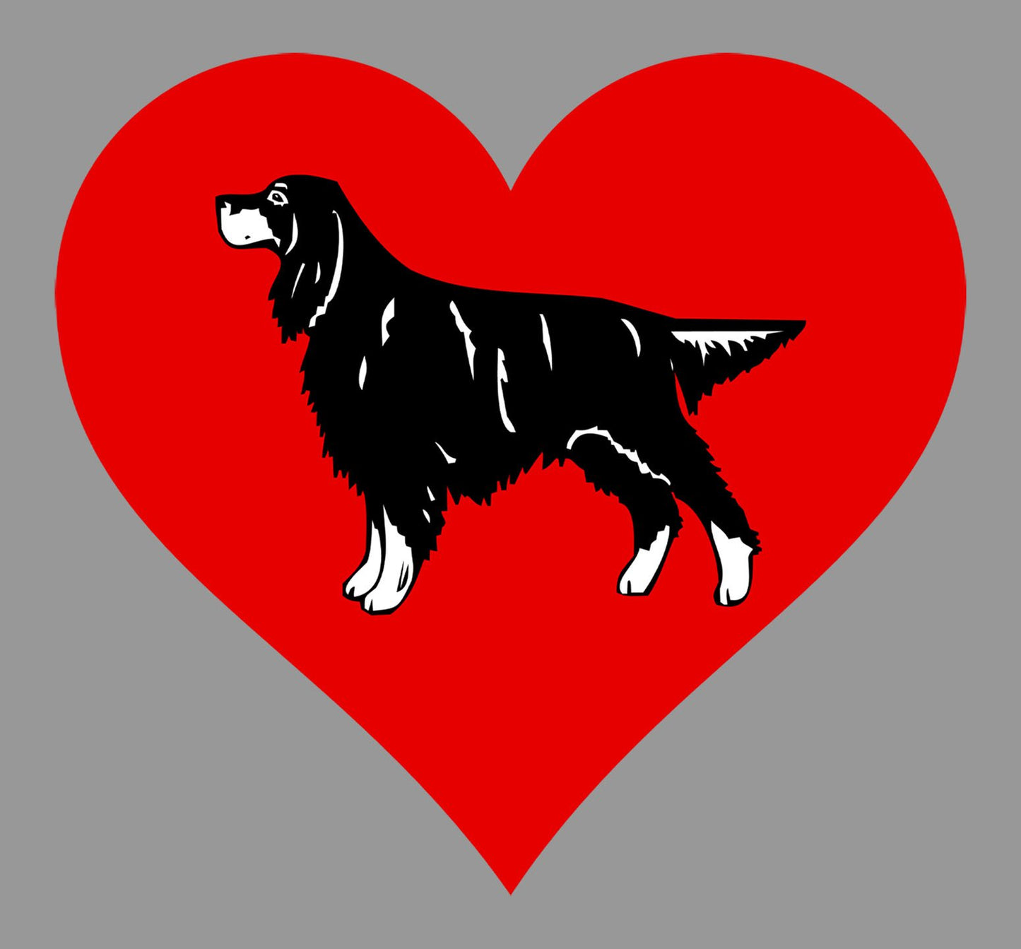 Gordon Setter on Heart Left Chest - Women's Full-Zip Hoodie Sweatshirt