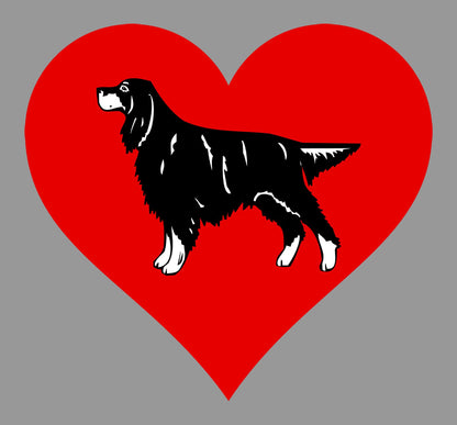 Gordon Setter on Heart Left Chest - Women's Full-Zip Hoodie Sweatshirt