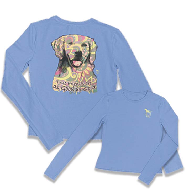 Animal Pride - Mosaic Golden Retriever - Adult Unisex Long Sleeve T-Shirt