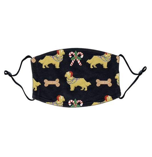 Christmas Golden Retriever Pattern - Adult Adjustable Face Mask