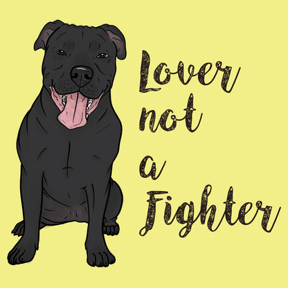 Black Pit Bull Lover Not Fighter - Women's Fitted T-Shirt