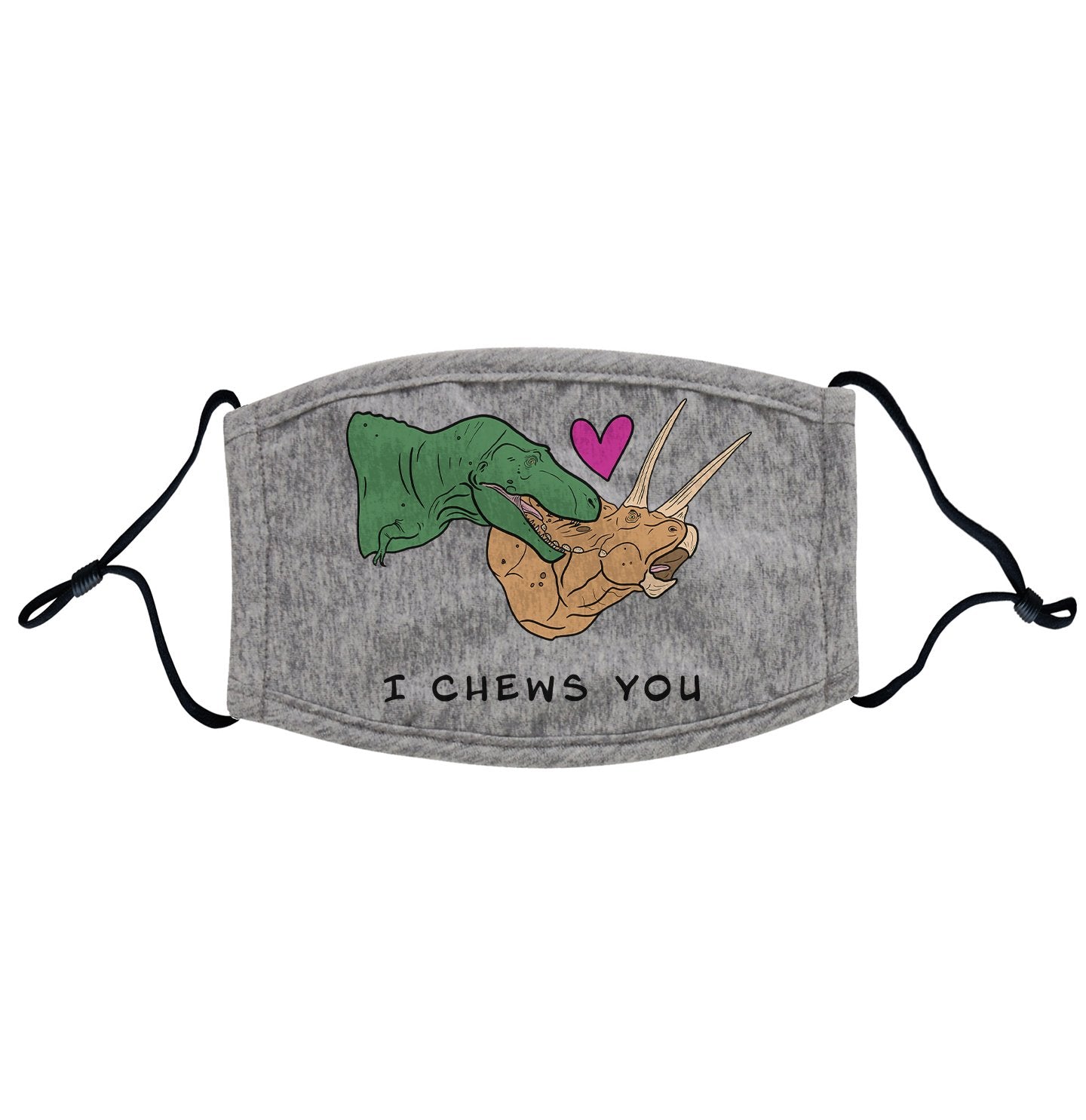 I Chews You Dinosaurs - Adult Adjustable Face Mask