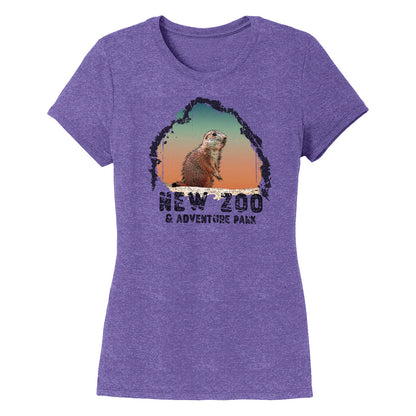 NEW Zoo Prairie Dog Sunset - Women's Tri-Blend T-Shirt