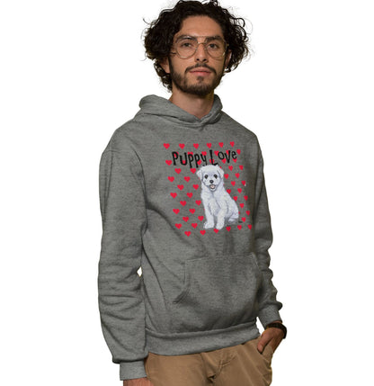 Maltese Puppy Love - Adult Unisex Hoodie Sweatshirt