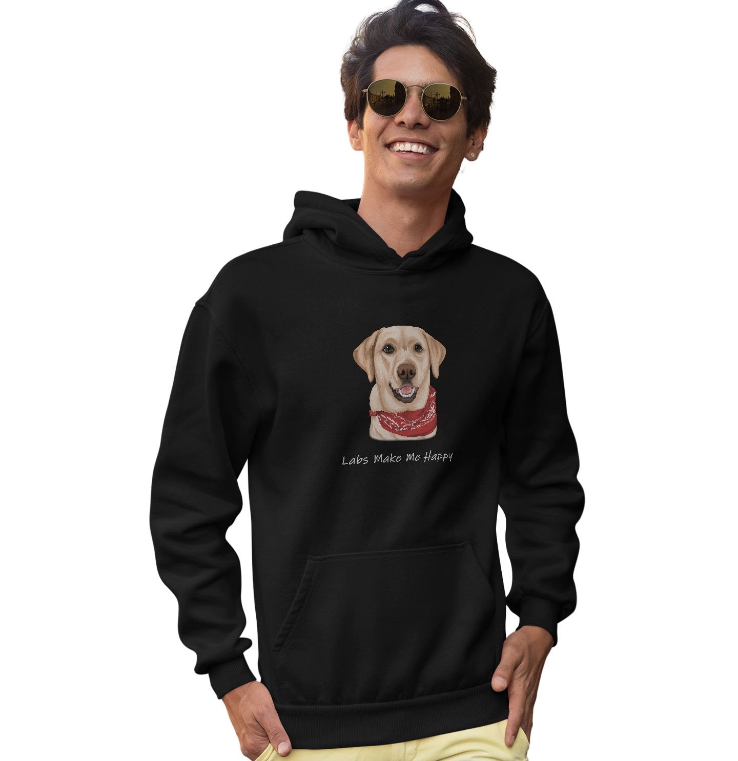 Labs Make Me Happy - Adult Unisex Hoodie Sweatshirt