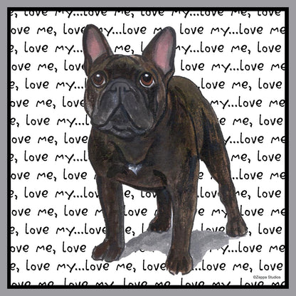 Frenchie Love Text - Adult Unisex T-Shirt