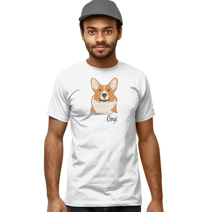 Corgi Headshot - Adult Unisex T-Shirt