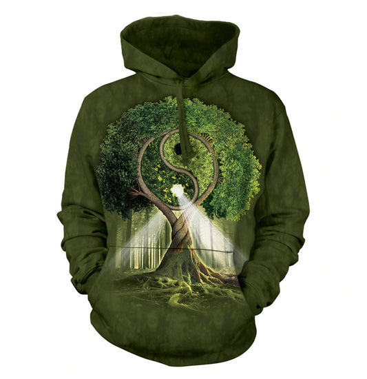 The Mountain - Yin Yang Tree - Adult Unisex Hoodie Sweatshirt