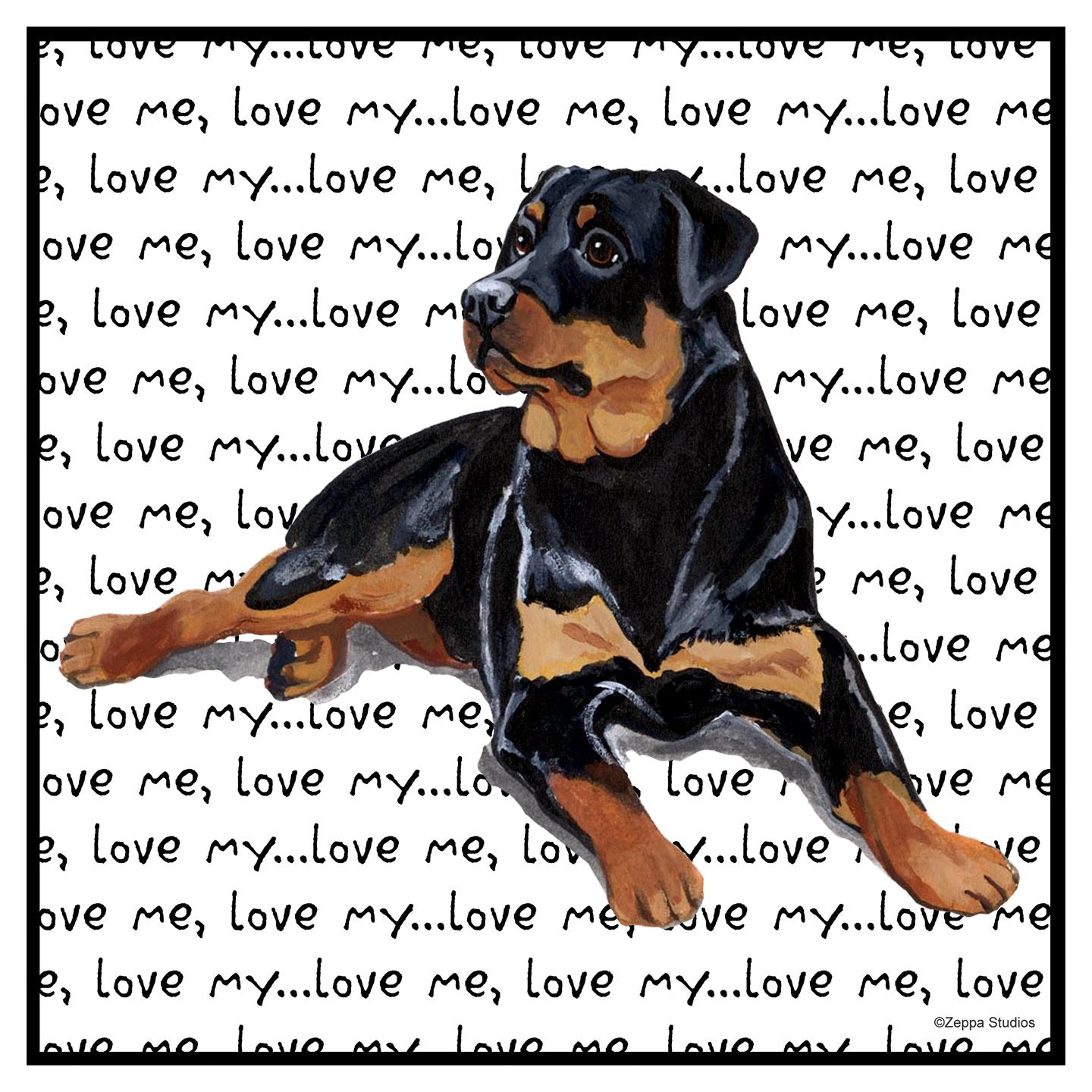 Rottweiler Love Text - Kids' Unisex T-Shirt