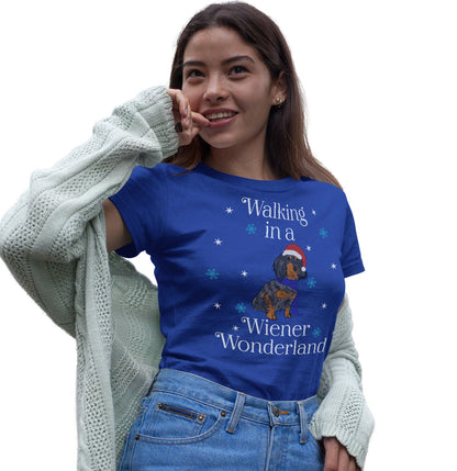 Long Haired Wiener Wonderland - Women's Fitted T-Shirt