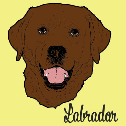 Chocolate Labrador Headshot - Women's Fitted T-Shirt