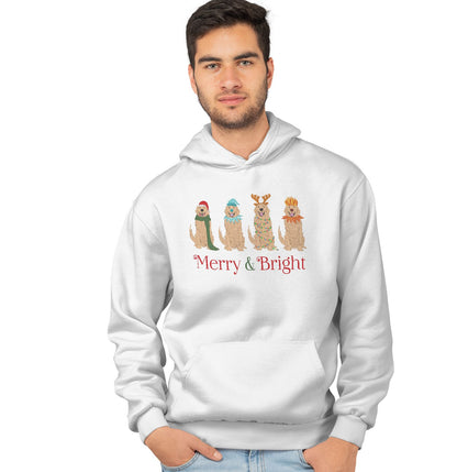 Animal Pride - Golden Retriever Christmas Line Up - Adult Unisex Hoodie Sweatshirt