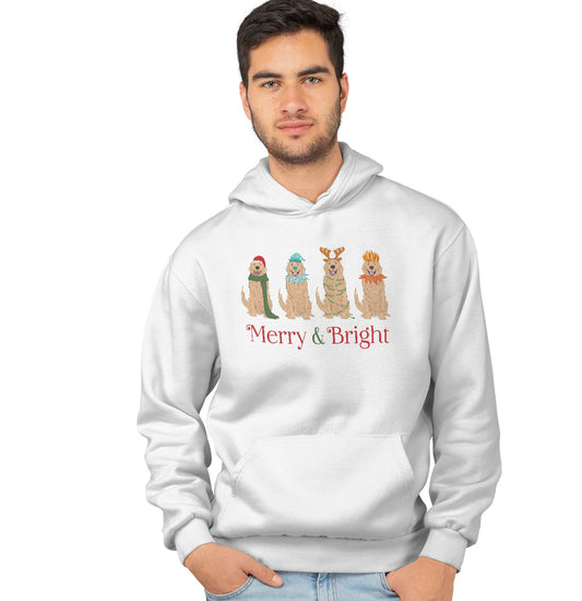 Animal Pride - Golden Retriever Christmas Line Up - Adult Unisex Hoodie Sweatshirt