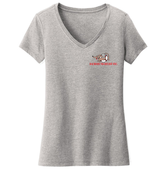 So Cal Dachshund Relief Left Chest Logo - Women's V-Neck T-Shirt