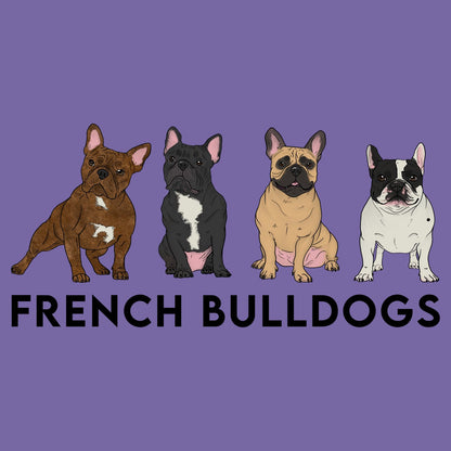 French Bulldogs Lineup - Women's Tri-Blend T-Shirt