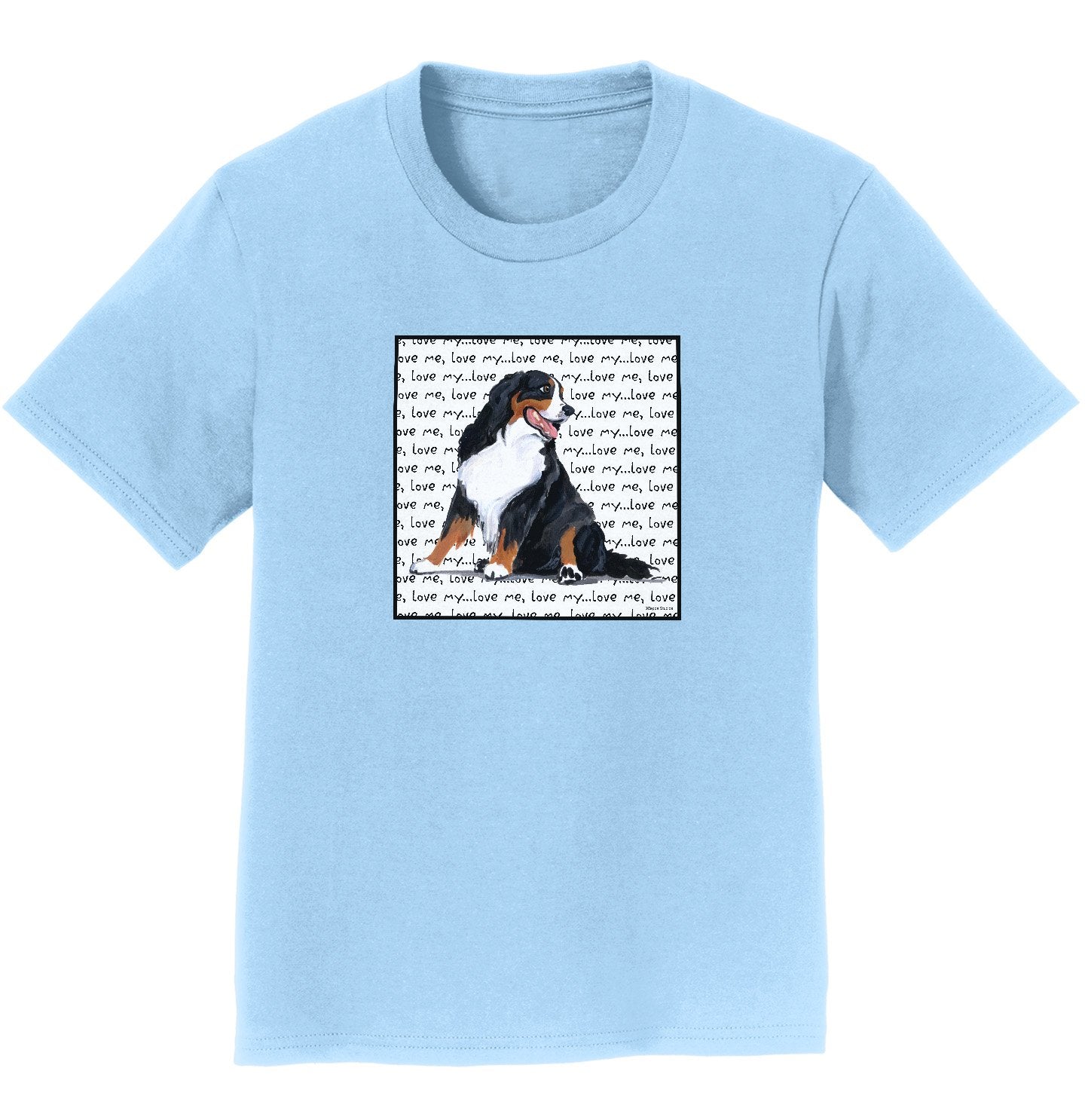 Bernese Mountain Dog Love Text - Kids' Unisex T-Shirt | Zeppa Studios