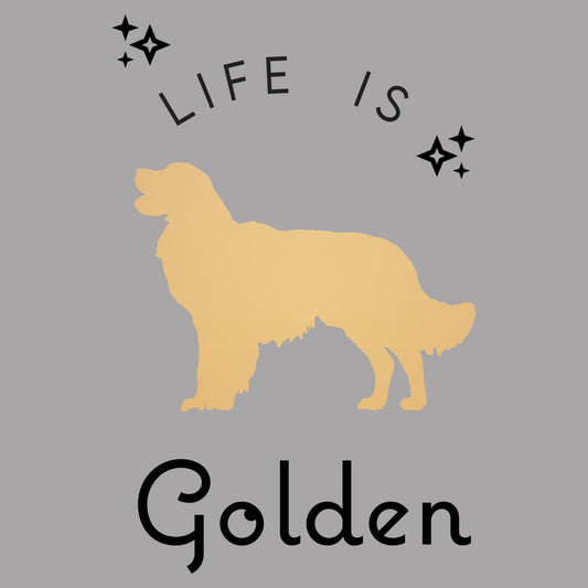 Life Is Golden Retriever - Women's V-Neck T-Shirt