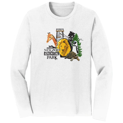 NEW Zoo & Adventure Park - NEW Zoo Minimalist Animals - Adult Unisex Long Sleeve T-Shirt