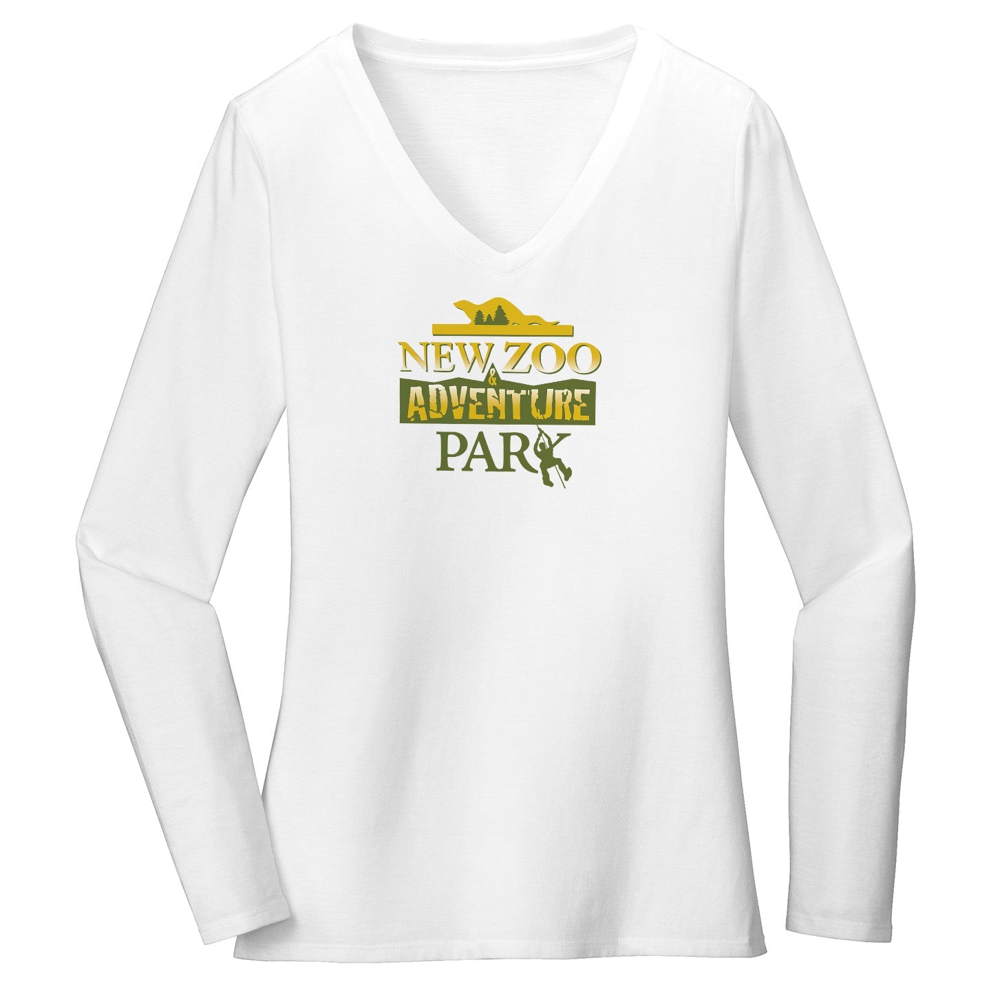 NEW Zoo and Adventure Park Logo - Women's V-Neck Long Sleeve T-Shirt