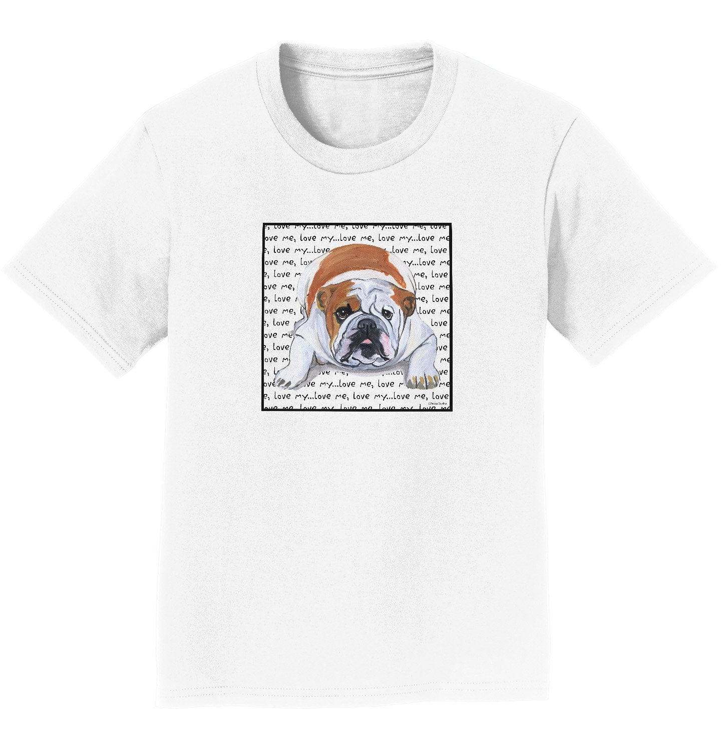 Bulldog Love Text - Kids' Unisex T-Shirt