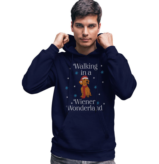 Animal Pride - Red Wiener Wonderland - Adult Unisex Hoodie Sweatshirt