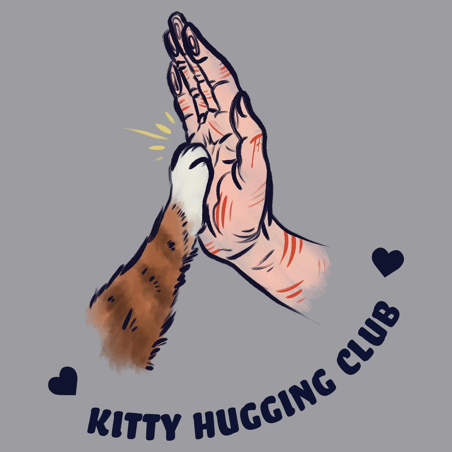 Kitty Hugging Club - Adult Unisex Long Sleeve T-Shirt