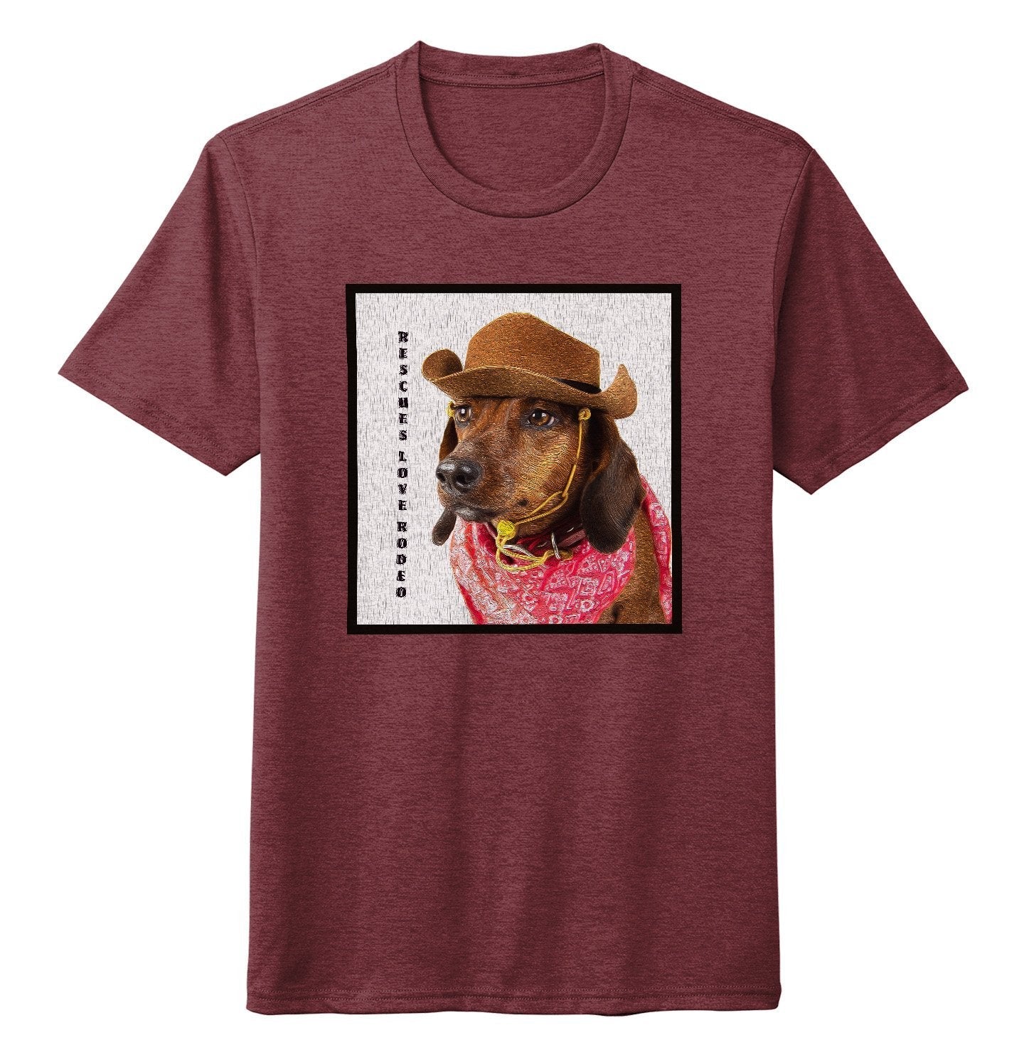 Rodeo Dachshund - Adult Tri-Blend T-Shirt