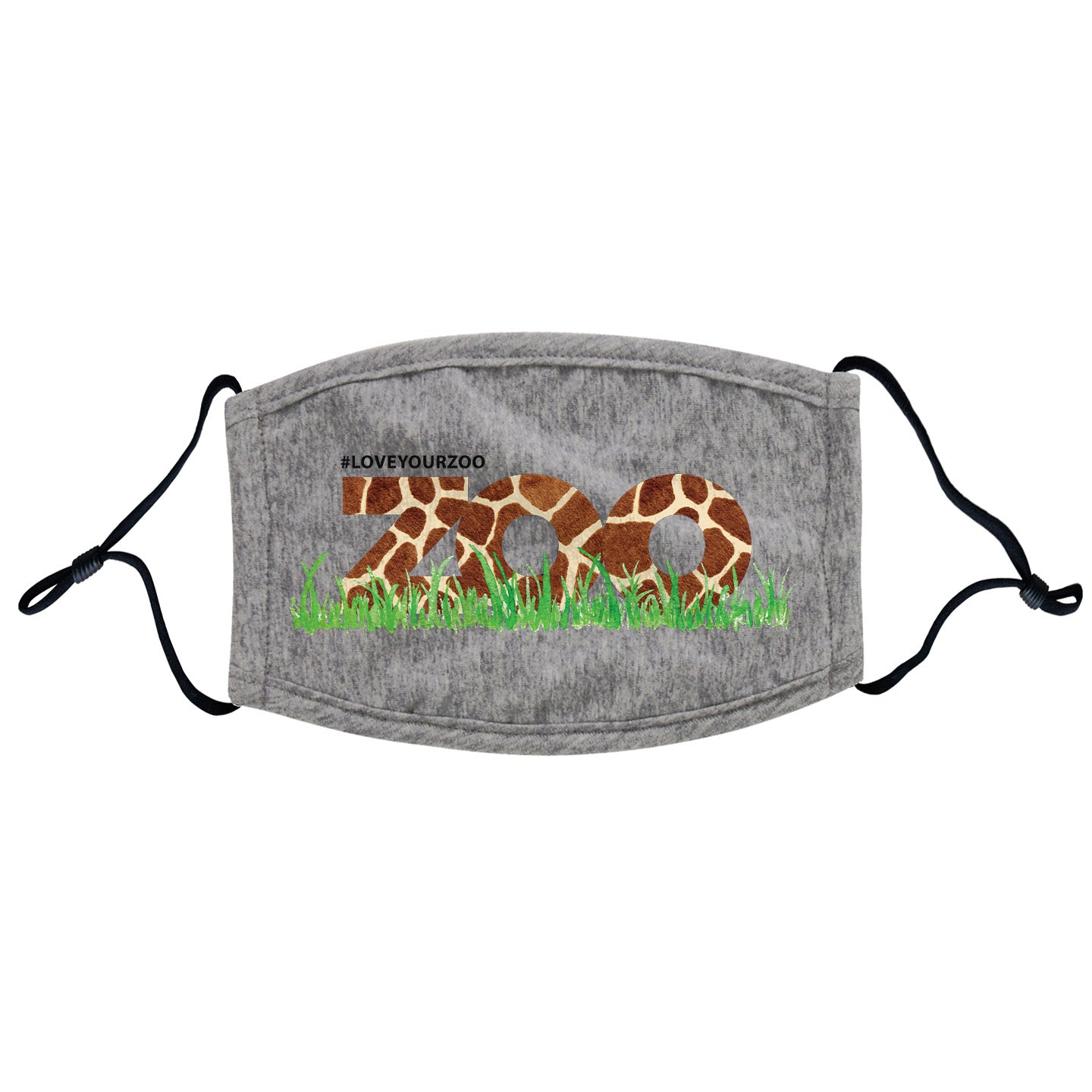 Love Your Zoo - Giraffe Pattern Face Mask - Adjustable Ear Loops, Reusable & Washable, Cloth - Animal Pride