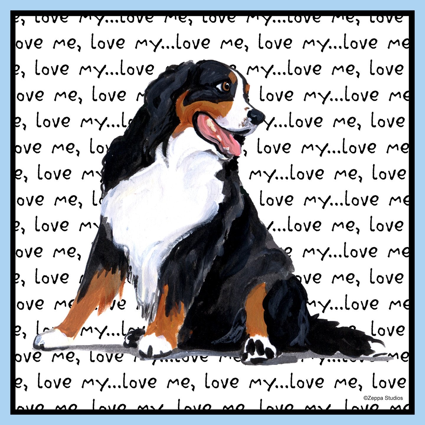 Bernese Mountain Dog Love Text - Kids' Unisex T-Shirt