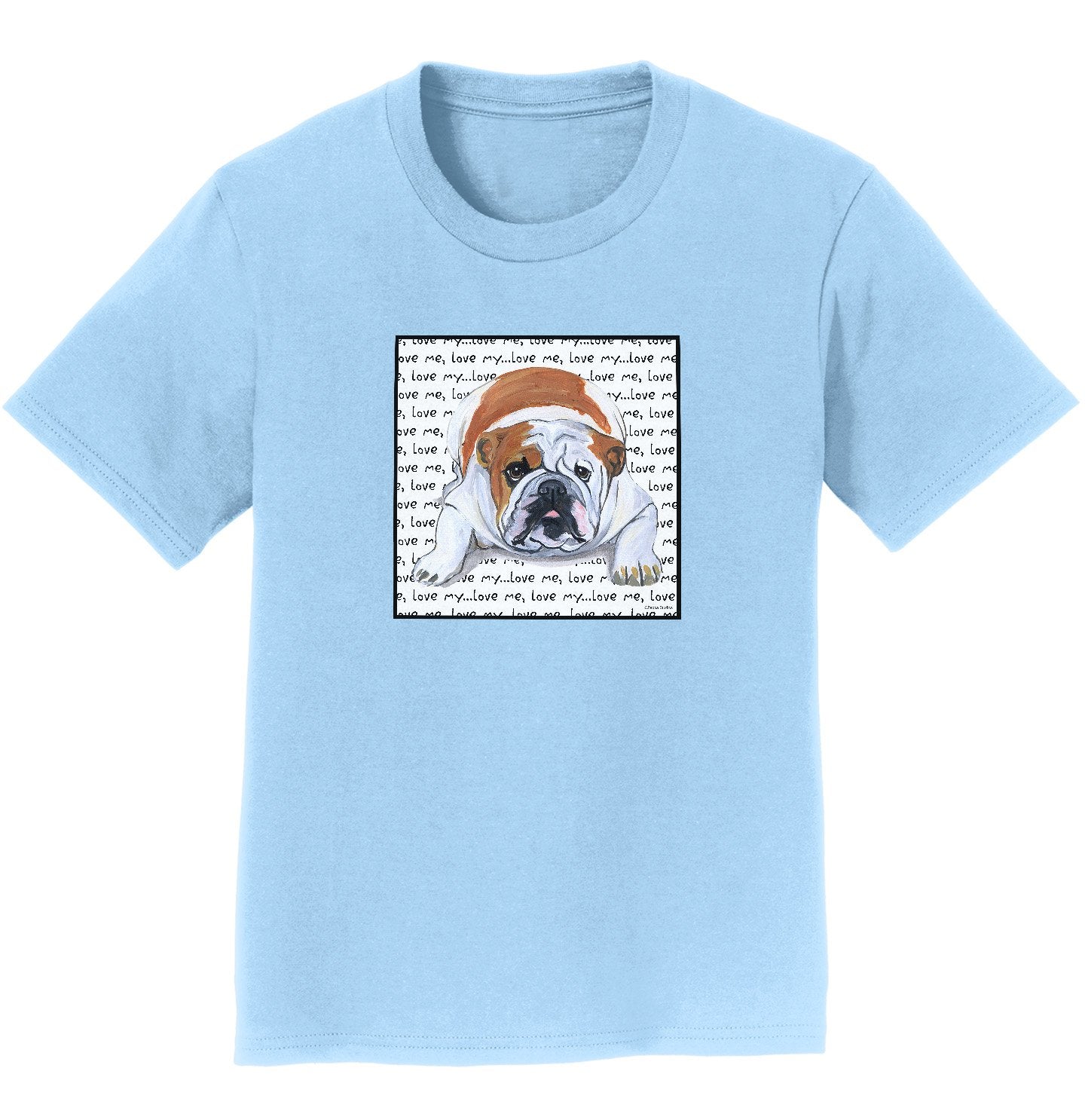 Bulldog Love Text - Kids' Unisex T-Shirt | Zeppa Studios