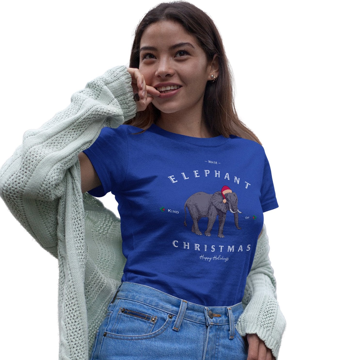 Elephant Christmas - Women's Fitted T-Shirt