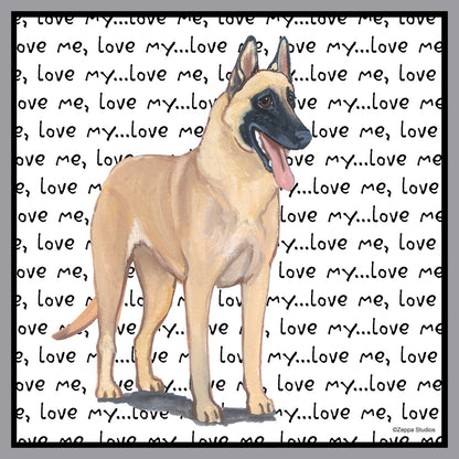 Belgian Malinois Love Text - Adult Unisex T-Shirt