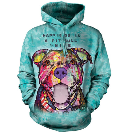 Pit Bull Smile - Adult Unisex Hoodie Sweatshirt