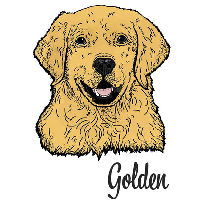 Golden Retriever Headshot - Women's V-Neck Long Sleeve T-Shirt