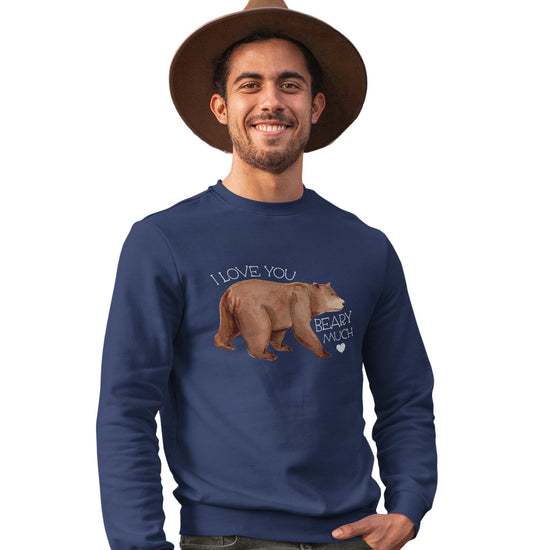 Animal Pride - I Love You Beary Much - Adult Unisex Crewneck Sweatshirt