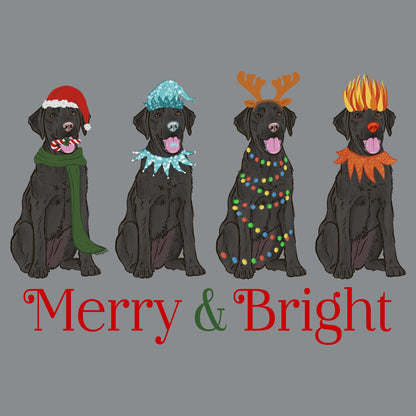 Black Lab Christmas Line Up - Adult Unisex Crewneck Sweatshirt