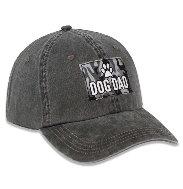 Animal Pride - Dog Dad on Grey - Mid-fit Pigment Dyed Hat