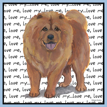 Chow Chow Love Text - Women's Fitted T-Shirt