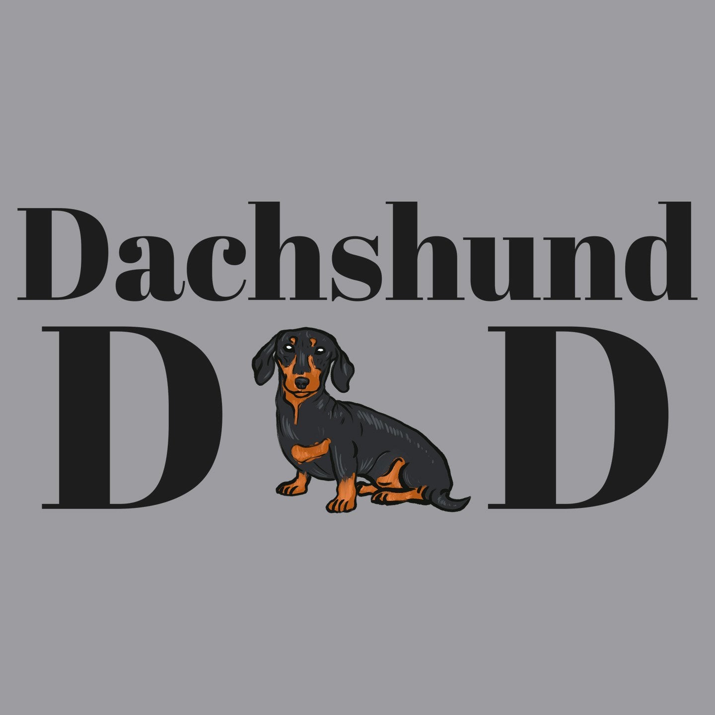 Dachshund Dad Illustration - Adult Unisex Crewneck Sweatshirt