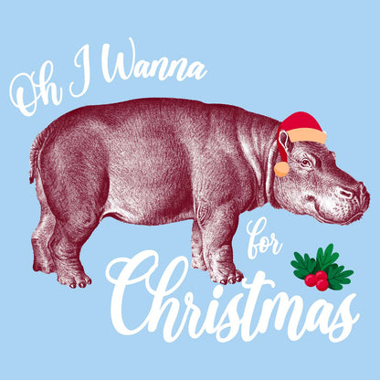 Hippopotamus for Christmas - Adult Unisex T-Shirt