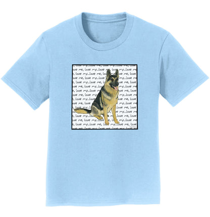 Animal Pride - German Shepherd Love Text  - Kids' Unisex T-Shirt