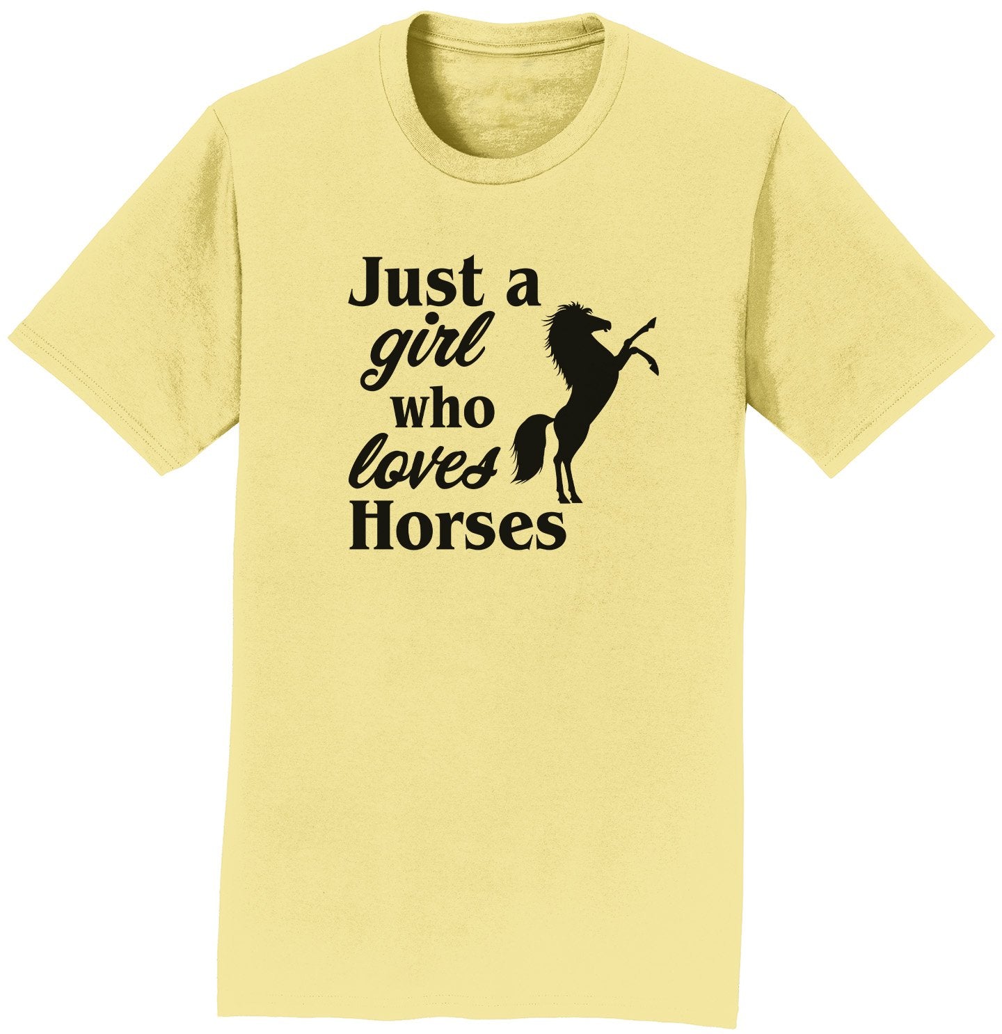 Just A Girl Who Loves Horses Silhouette - Adult Unisex T-Shirt