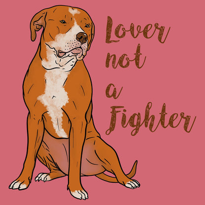 Red & White Pit Bull Lover Not Fighter - Adult Tri-Blend T-Shirt